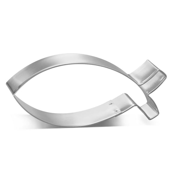 Jesus Fish Cookie Cutter 4.75 in B1151 - Foose Cookie Cutters - USA Tin Plated Steel