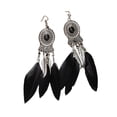 thumbnail image 4 of Pendientes bohemios Jumpingount de flecos negro 5Conjunto, 4 of 6