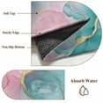 thumbnail image 6 of 5'x8' Area Rugs, Teal Pink Marble Indoor Outdoor Area Rug for Living Room Bedroom, Abstract Luxury Ink Painting Modern Washable Bathroom Rugs Kitchen Floor Carpet Mats Home Decor Aesthetic, 6 of 8