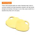 thumbnail image 4 of Uxcell Metal Blank Tags Stamping, 1.22"x1.18" Gold Blank Dog Tags DIY Engraving Blank Tags Pack of 10, 4 of 6