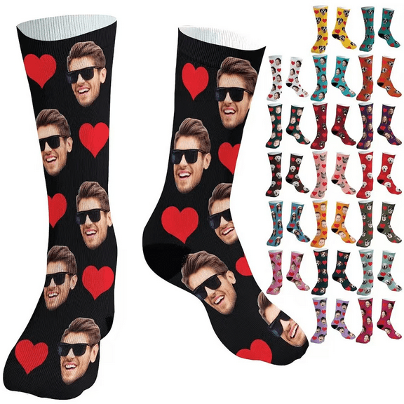 30cm Personalized Socks For Men/Women, Custom Funny Socks With Photo, Personalized Gifts Photo Socks