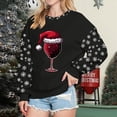 thumbnail image 2 of EHQJNJ Chandail en Molleton Marine de Noël Graphique pour Femmes Col Rond Pull Col Rond Chandail en Molleton Imprimé Festif Haut Décontracté Chandails en Molleton de Noël Col Rond Femmes Chandail en Molleton Vert Col Rond, 2 of 4