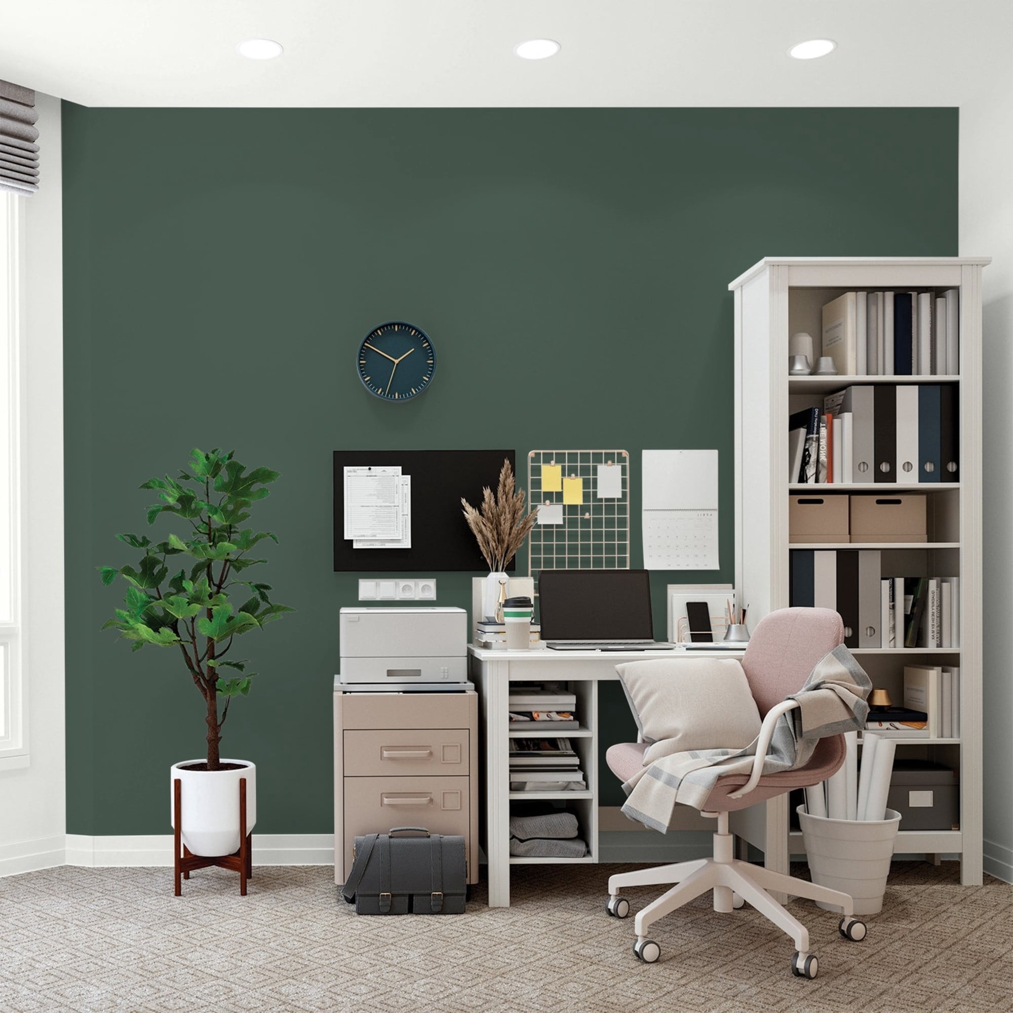 Glidden High Endurance Plus Dark Green Velvet Flat Interior Paint and Primer, 1 Quart