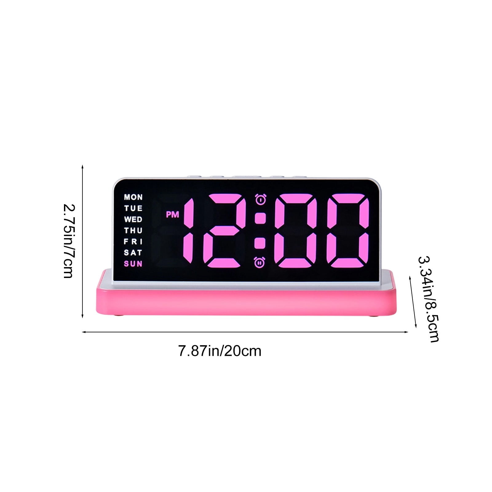 Dxssxc Digital Wall Clock, Led Alarm Clock With Large Display & Digital Calendar, Temperature & Date Display, Adjustable Brightness, For Bedroom, Living Room, Office, Kitchen