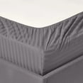 thumbnail image 3 of 1200 Thread Count 100% Cotton Stripe Sheet Set (Full, Gray), 3 of 5