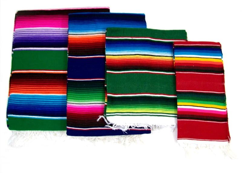 Leos Imports Traditional Mexican Serape Blanket Saltillo Throw in
