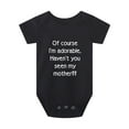 thumbnail image 5 of Baby Boys Casual Cute Short Sleeve Onesie With "Of Course I'm Adorable Haven't You Seen My Seen My Mother" Print For Summer, 5 of 5