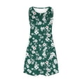 thumbnail image 4 of Blczomt Floral Spring Dresses for Women Summer Casual Tank Dress Sundress Sleeveless Mini Green with Pockets Womens Clothes, 4 of 9