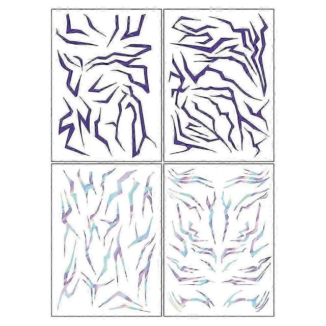 Kpop Cosplay Demon Hunter Temporary Tattoos Purple Makeup Tattoo Sticker