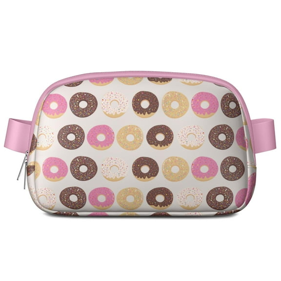 Cute Candy Cake Donut Waist Bag – Adorable Dessert-Themed Fanny Pack with Colorful Food Print for Doughnut Fans