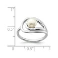 thumbnail image 5 of Sterling Silver Rhodium-Plated Polished & Brushed (6-7mm) Fwc Pearl Ring (Size 6) Made In Thailand qr6872-6, 5 of 5
