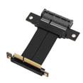 thumbnail image 1 of PCIe 4.0 X4 Extension Cable, Male 90 to Female 180 8Gbps Gen 4 GPU Graphics Card Extension Cable, High Speed Flexible Extender Card Extension Port 90 Adapter, 1 of 7