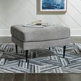 thumbnail image 2 of Signature Design by Ashley Contemporary Hazela Ottoman Chenille Charcoal, 2 of 6