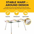 thumbnail image 4 of Colorful Tulips Floral Table Cloths for 8 Foot Rectangle Tables, Modern Art Watercolor Farmhouse Patio Waterproof Elastic Fitted Tablecloths, Washable Rectangular Table Cover for Camping, 4 of 8