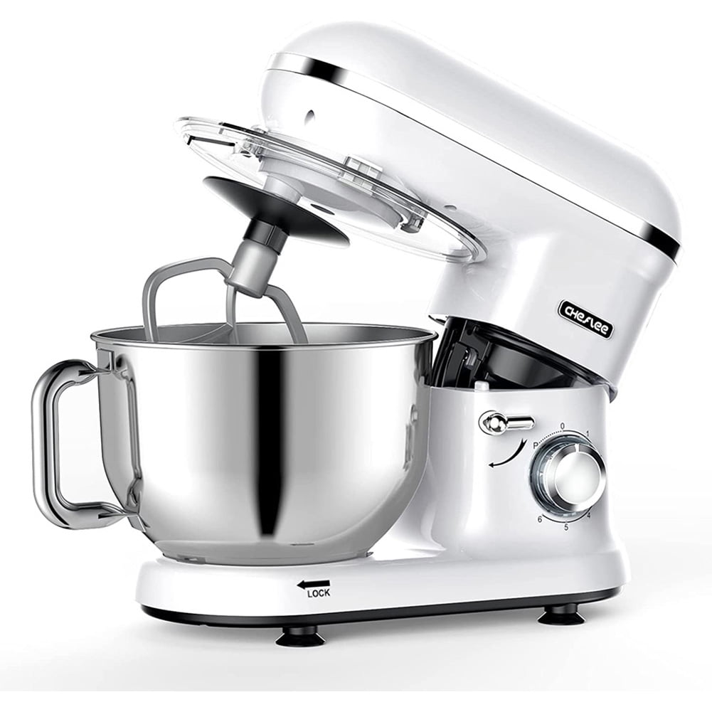 Diskurs indsigelse perspektiv Stand Mixer, 6 Quart, 600W Pure Copper Motor Kitchen Electric Mixer, 6+P  Speed, Planetary Mixing Action, Household Food Mixer With Dough Hook, Wire  Whip & Beater, White - Walmart.com