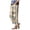 Khaki, variant on Womens Summer Boho Floral Print Linen Pants Drawstring Elastic Hight Waist Casual Loose Trousers with 4 Pockets (Beige, XL)
