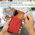 thumbnail image 3 of K-Lion Wallet Case for Samsung Galaxy A32 5G PU Leather Case with Card Slot Kickstand Ultra Thin Men Women Shockproof Case For Samsung Galaxy A32 5G,Red, 3 of 7