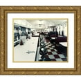 thumbnail image 1 of Sommers, Mindy 32x26 Gold Ornate Wood Framed with Double Matting Museum Art Print Titled - American Diner, 1 of 4