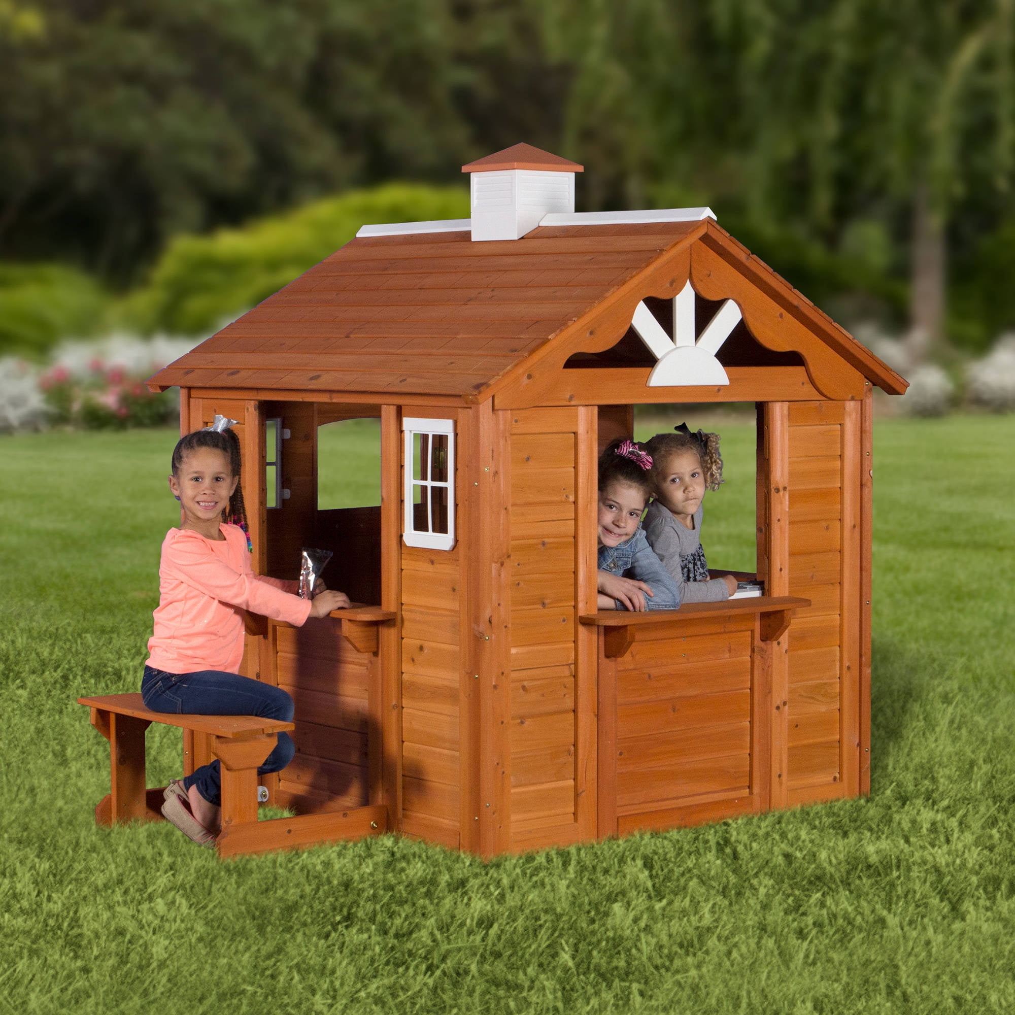 Kids Playhouses Furniture Backyard Discovery Summer Cottage Wooden Top Quality Backyard Discovery Summer Cottage Wooden Cedar Play House Toy Gift