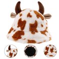 thumbnail image 4 of Ludlz Women Plush Bucket Hat Cow Cap Fisherman Beach Festival Sun Hat Dress up Party Hat, 4 of 4