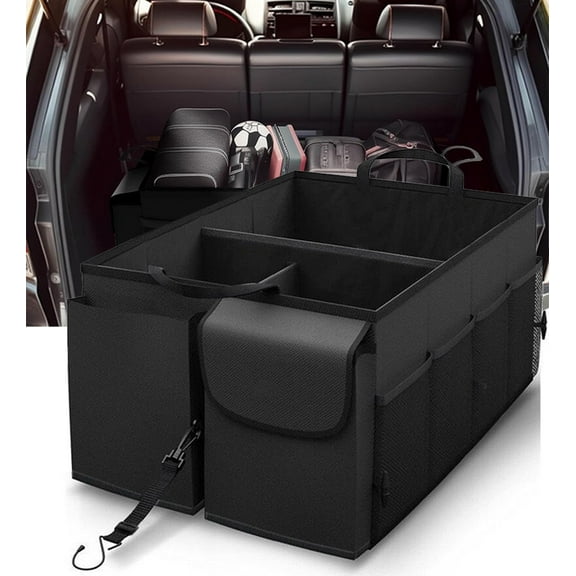 Foldable Car Organizer for Trunk & Back Seat Storage Box, Organization for Car Accessories, Tools, Sundries, Car Essentials