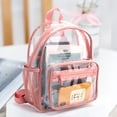 thumbnail image 4 of Trendy Dual-Color Transparent PVC Backpack for Men & Women - Waterproof, Spacious Storage for Cosmetics/Travel Essentials, Lightweight & Compact Design, Ideal for Students/Travelers, In-Stock Black, 4 of 6