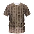 thumbnail image 1 of Nouveaux T-Shirts Graphiques en Anglais pour Hommes Tendance Style Décontracté de Rue Personnalité Col Rond Manches Courtes, 1 of 5