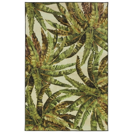 Dark Olive Area Rug (Mohawk Prismatic Area Rugs - Z0321 A414 Contemporary Dark Olive Green Tropical Leaves Branches Plants)