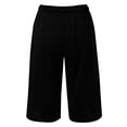 thumbnail image 4 of XIAONU Women's Quick Dry Athletic Capri Shorts Zipper-Pocket Workout Gym Knee-Length Pants, 4 of 5