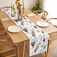 thumbnail image 3 of Multi-Color Diamond Table Runner - 48 Inch Long, Kitchen Dining Table Runner Dresser Scarves, Modern Geometric Middle Century White Farmhouse Decor for Coffee Tables Wedding Party Banquet, 3 of 8