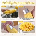 thumbnail image 4 of Stainless Steel Corn Cob Peeler, Long Handle Corn Stripping Tool, Quick & Easy Kernel Stripper, Kitchen Gadget, 4 of 5
