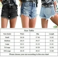thumbnail image 3 of ONLYSHE Casual Shorts for Women Denim High Waist Pockets Vintage Pants Blue S, 3 of 6