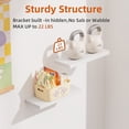 thumbnail image 4 of Eunos Floating Shelves for Wall, 16 inch 4 Pack Wood Shelves for Bathroom, Bedroom, Living Room, Kitchen, White, 4 of 6