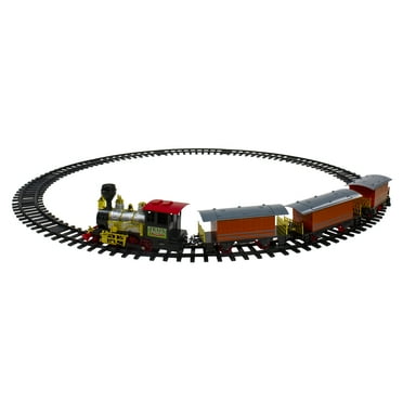 Northlight 20-Piece Battery Operated Red and Orange Animated Classic Christmas Train Set with Sound