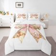 thumbnail image 1 of Erosebridal Kawaii Bowknot Bedding Twin Comforter Set,Cartoon Sheep Rabbit Down Comforter,Floral Decor,Reversible,Lightweight,2pcs, 1 of 7