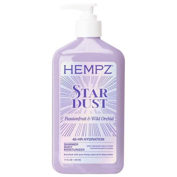 Hempz Star Dust Shimmer Body Moisturizing Lotion with Fruit &  Orchid Scent,  17 fl oz.