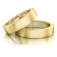 thumbnail image 2 of 14k Yellow Gold Satin Flat His And Hers Wedding Band Set 5mm, 2 of 2