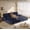 Blue, variant on YWEN 94.5'' Sleeper Sofa Bed King Size, Modern Corduroy Pull Out Couch, 3-in-1 Convertible Futon Sofa, 3 Seater Couches, Cloud Recliner, Pillow Arm, for Living Room, Apartment, Offices