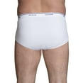 thumbnail image 3 of Fruit of the Loom Men's Cotton White Briefs, Extended Sizes, 6 Pack, 3 of 6