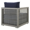 thumbnail image 6 of Modway Aura Rattan Outdoor Patio Armchair in Gray Navy, 6 of 7