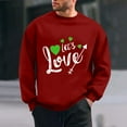 thumbnail image 1 of WAENQINLA Chandail à Capuche Graphique de la Saint-Valentin pour Hommes Imprimé Cœur Décontracté Col Rond Manches Longues Chandail Ample, 1 of 6