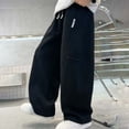 thumbnail image 5 of MEZZALL Boys Wide Leg Pants Fuzzy Winter Casual Trousers Thickened Warm Sweatpants Toddler Kids Loose Fit Joggers Boho Child Solid Color Athletic Simple Slacks, 5 of 6