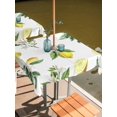thumbnail image 2 of Outdoor Tablecloth with Umbrella Hole for Patio/Picnic/Party/Camping, Yellow Lemon Summer Waterproof Table Cloth Square Cover Washable, Farmhouse Tropical Fruit Watercolor (54"x 54"), 2 of 8