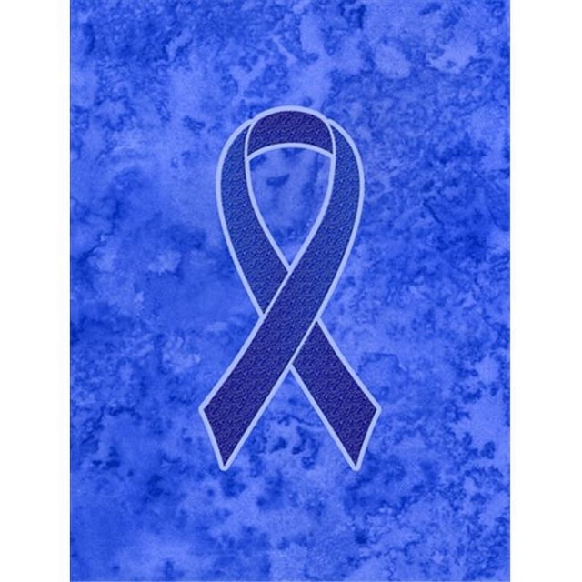 Carolines Treasures AN1202CHF Dark Blue Ribbon For Colon Cancer Awareness Flag Canvas House Size