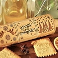 thumbnail image 5 of Christmas Themed Engraved Rolling Pin with Classic Nine Grid Design for Festive Baking and Making, 5 of 5