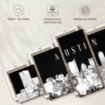 thumbnail image 6 of Elephant Stock Austin Skyline Bw Wall Art - Horizontal Multi Panel Canvas - Living Room Wall Decor - City Multi Panel - Black And White Decor - 80" x 36", 6 of 8