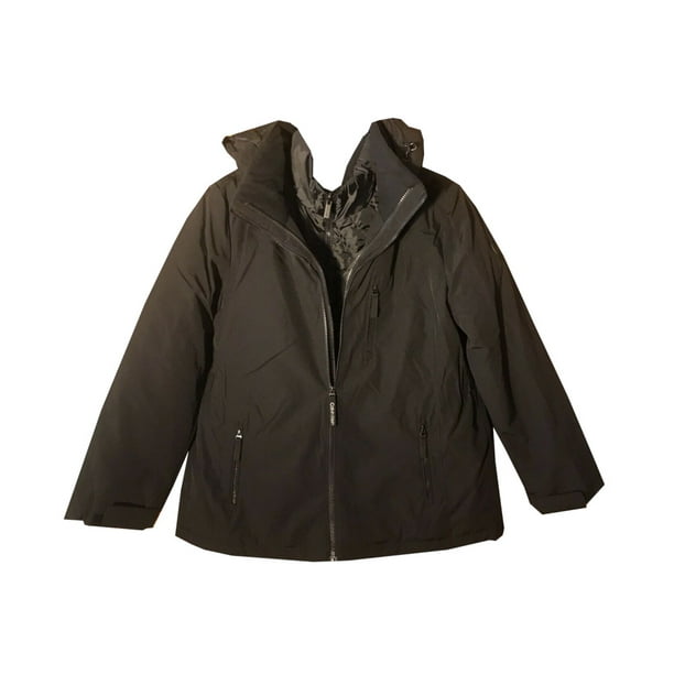 G-III Apparel Group Ltd. Calvin Klein Womens Size Medium 3-in-1 System  Jacket, Black/Black 