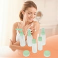 thumbnail image 3 of Unique Bargains 7 Pcs Travel Size Toiletries Bottles Containers Leakproof Squeezable Refillable Travel Container Set Green, 3 of 5