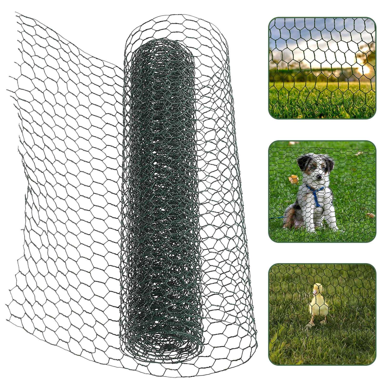 Tineasur Green Coated Galvanized Hexagonal Netting for Garden Fencing and Crafting Works