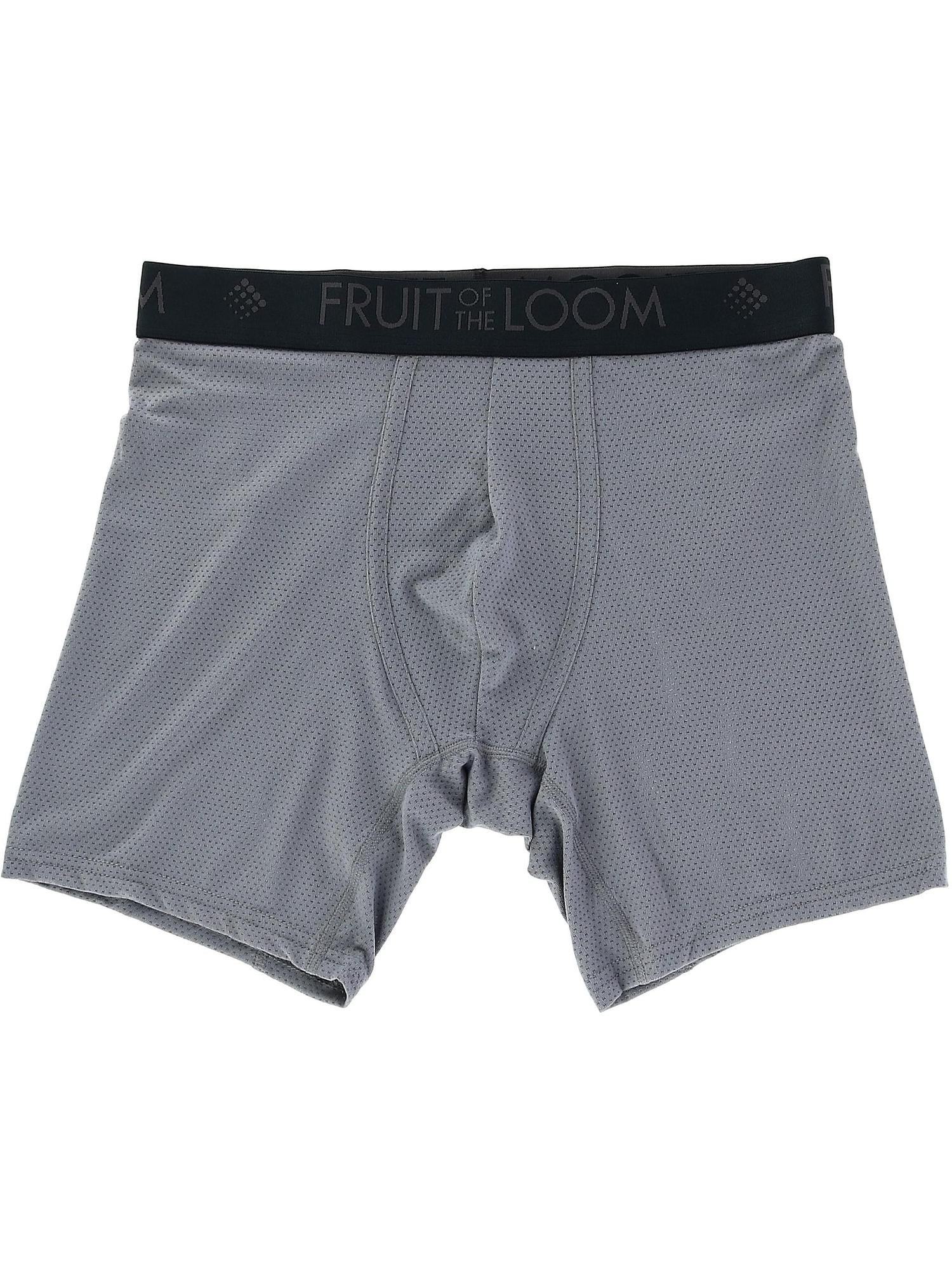 Fruit of the Loom Men's Breathable Lightweight Micro-Mesh Boxer Briefs,  Large 3 ct